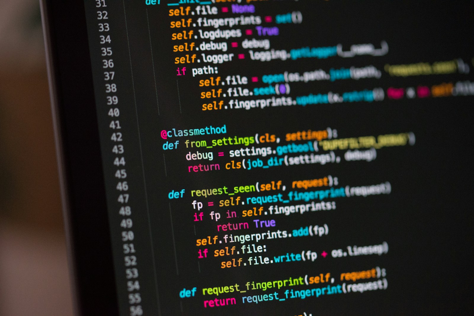 Code on a developer's screen