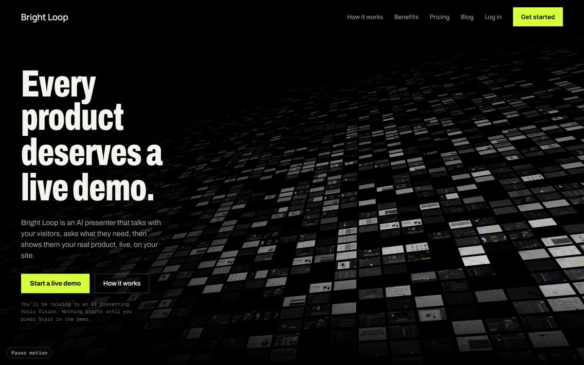 Bright Loop homepage