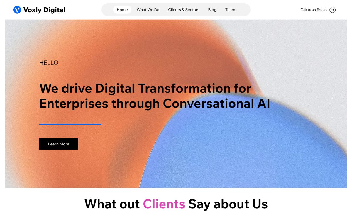 Voxly Digital homepage